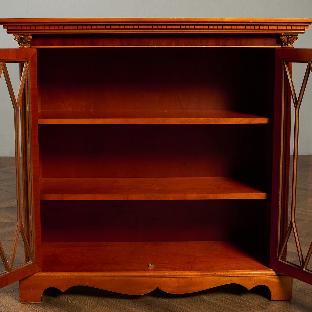 英国 クラシック エドワーディアン様式 ブックケース 食器棚