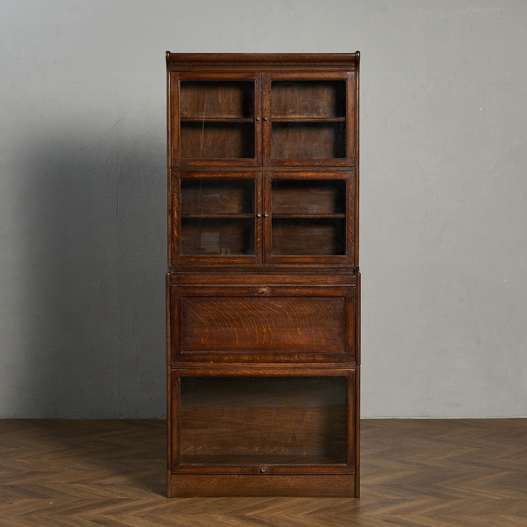 英国 クラシック スタッキング ビューロー ブックケース