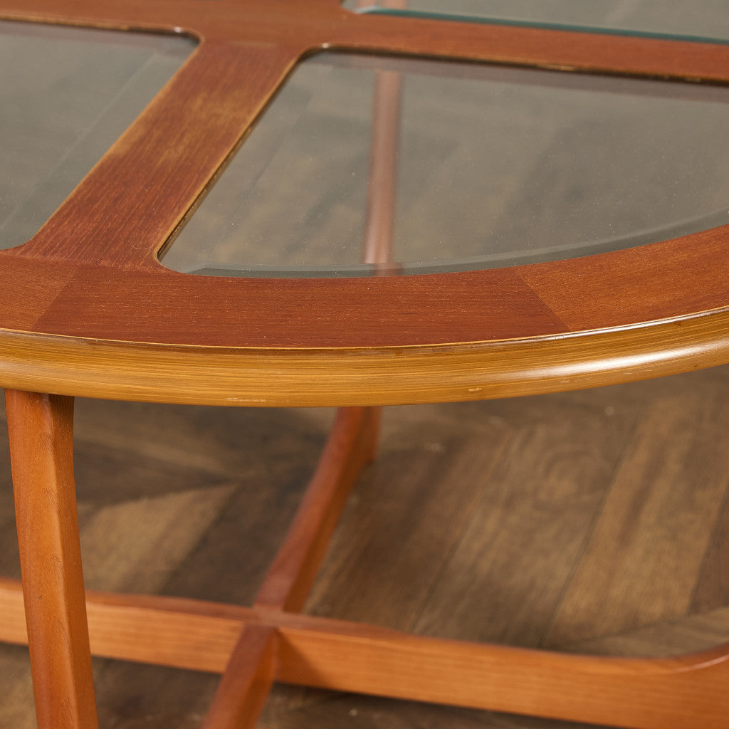 ヴィンテージ ガラストップ ネスト コーヒーテーブル