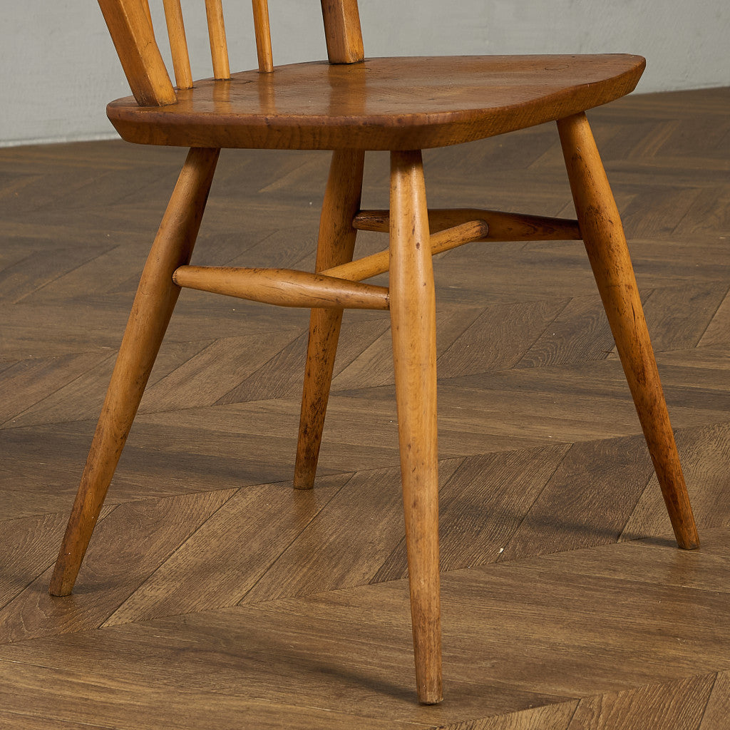 アーコール ERCOL ヴィンテージ 4本 スポーク フープバックチェア ネイビーブルーラベル #89767