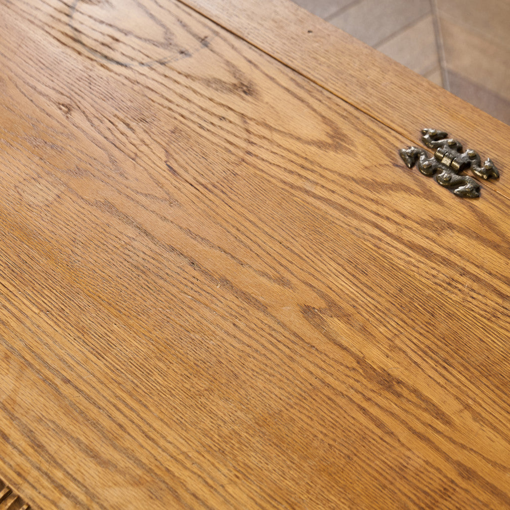 英国 クラシック オーク材 ブランケットボックス