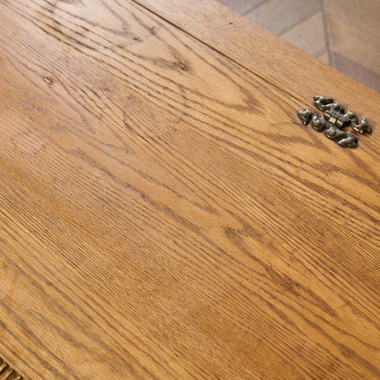 英国 クラシック オーク材 ブランケットボックス