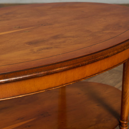 英国 クラシック オーバル センターテーブル コーヒーテーブル #90167