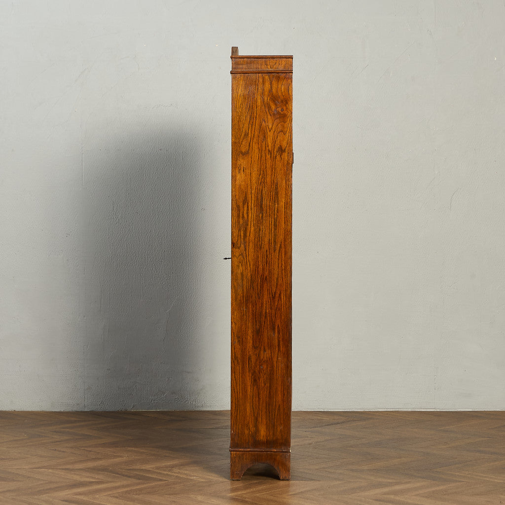 英国 クラシック オーク材 ブックケース 食器棚