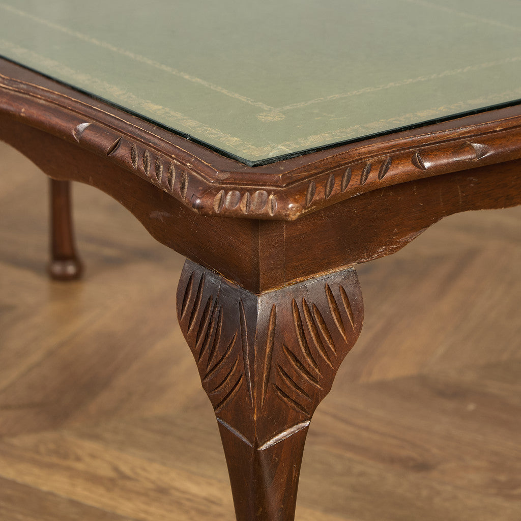 英国 クラシック ガラストップ コーヒーテーブル