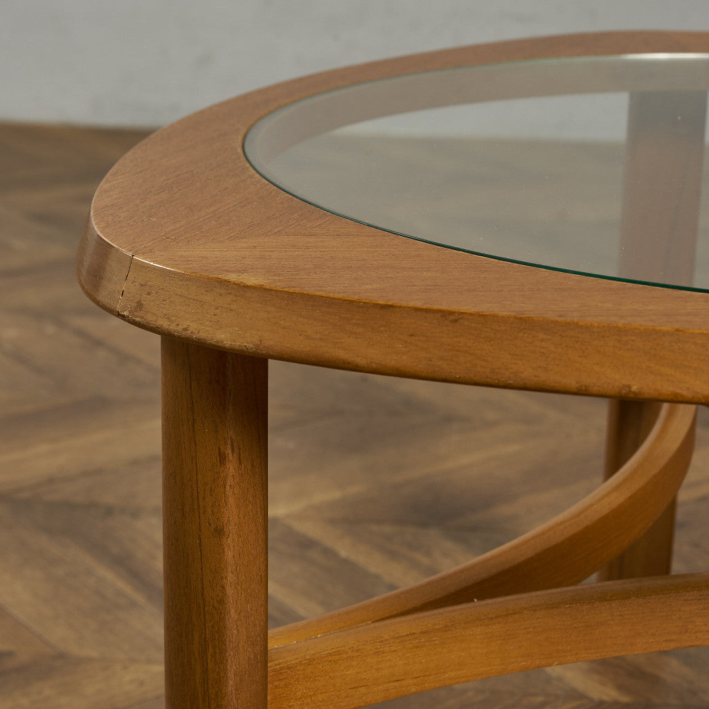 ヴィンテージ トライアングル ガラストップ テーブル