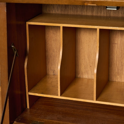 ヴィンテージ ナロー ガラスキャビネット ブックケース