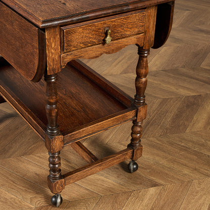 英国 クラシック ドロップリーフ サイドテーブル ティトロリー