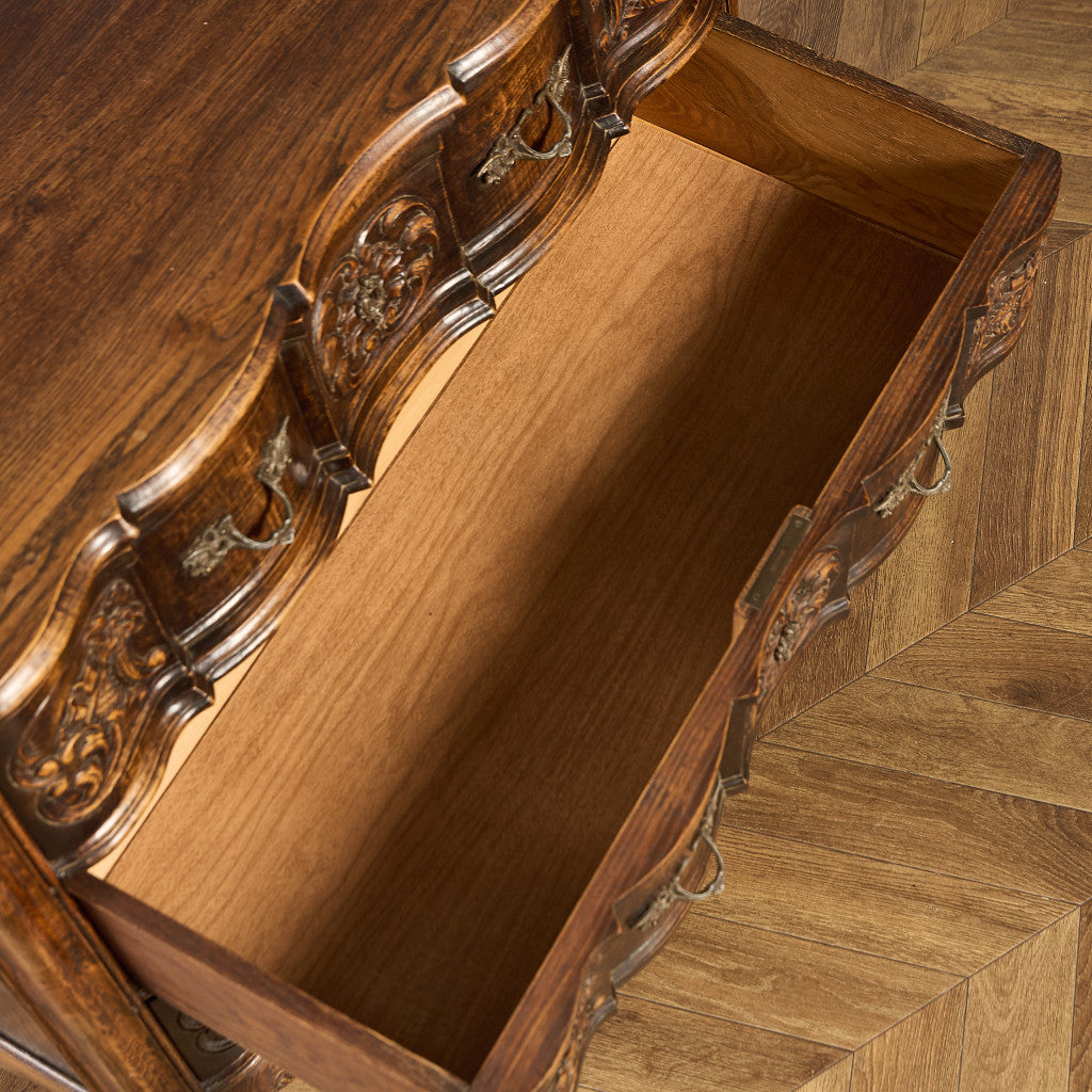 英国 クラシック オーク 3段 チェスト