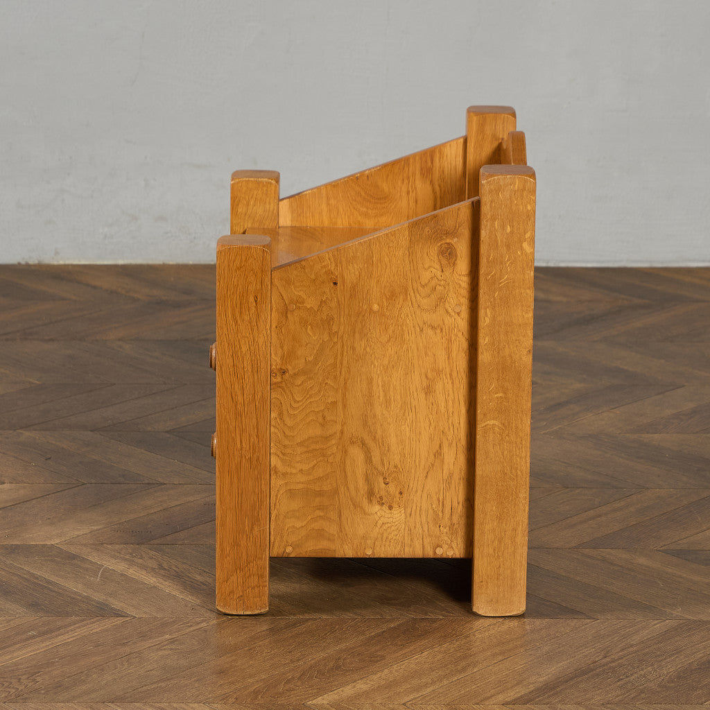 オランダ製 オーク 無垢材 サイドキャビネット