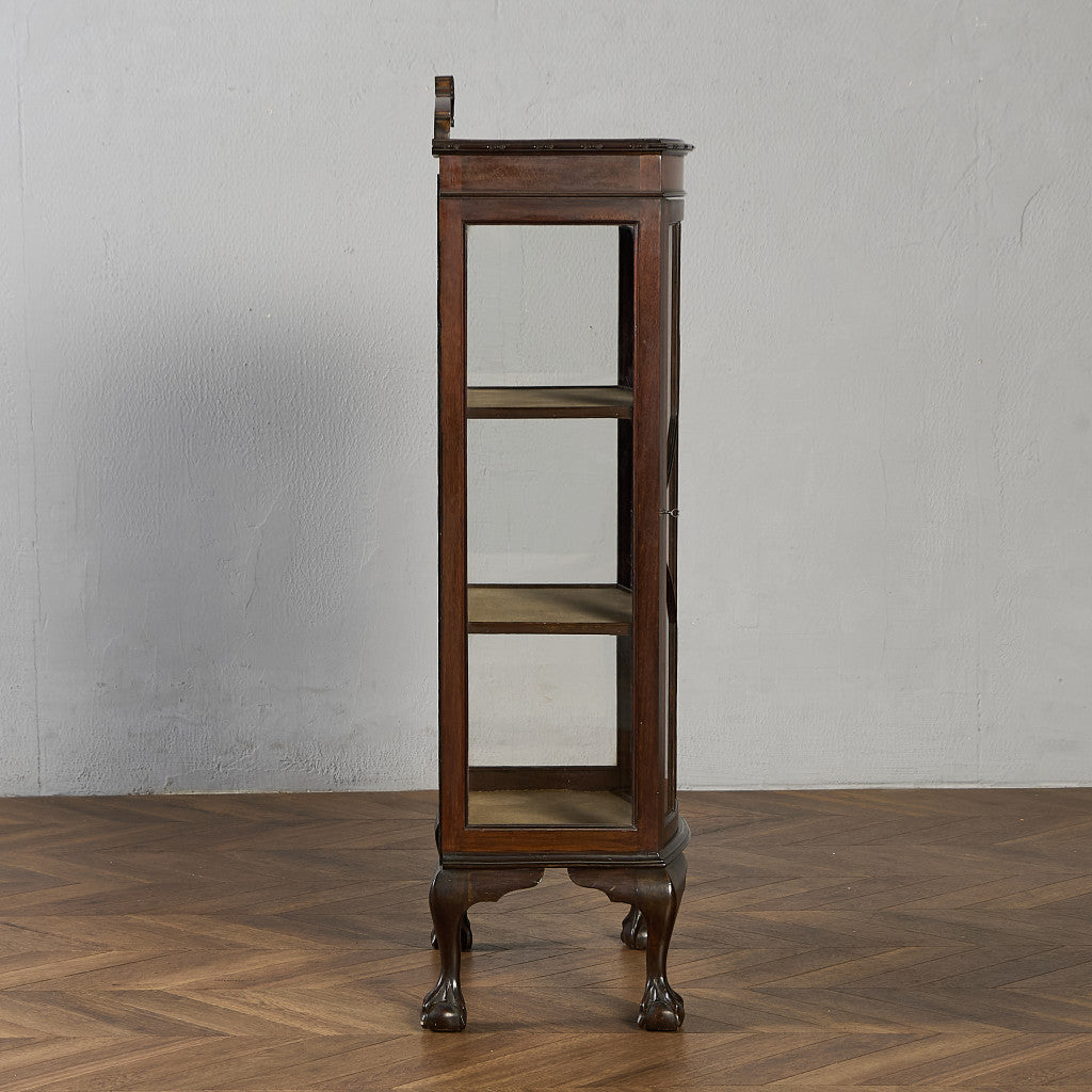 英国 クラシック ディスプレイ ガラス キャビネット #97302