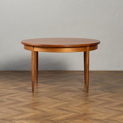 エクステンション ラウンド ダイニングテーブル 天板再塗装済み