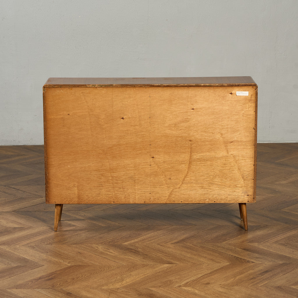 英国 ヴィンテージ ナロー ガラス ブックケース 食器棚