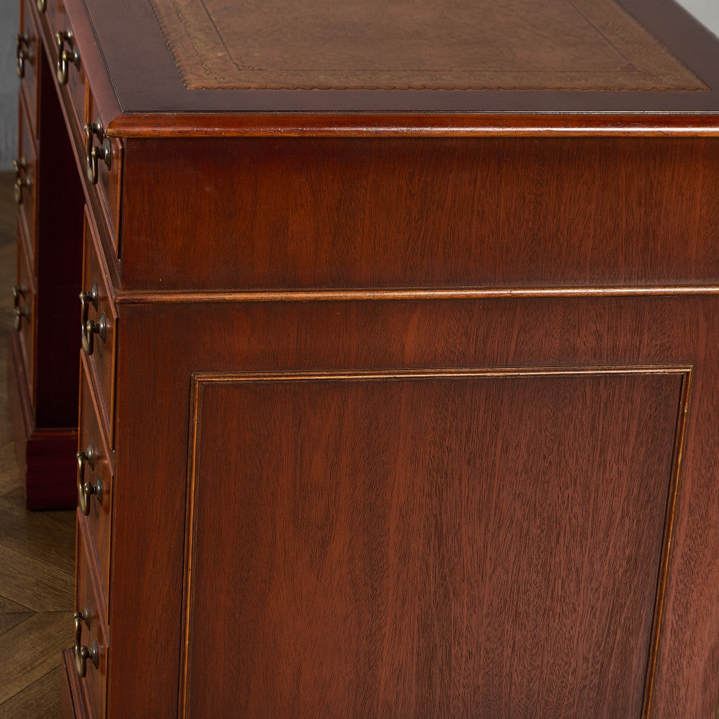 英国 クラシック 両袖 デスク