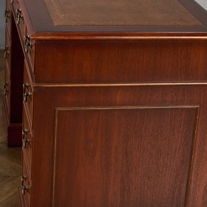 英国 クラシック 両袖 デスク