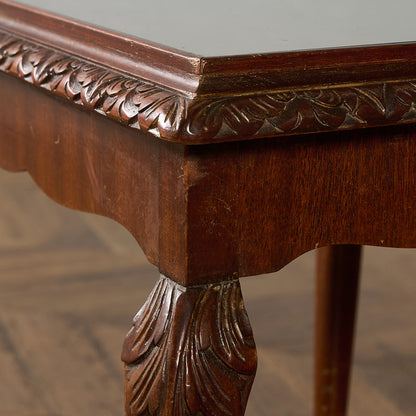 英国 クラシック ガラストップ ネストテーブル