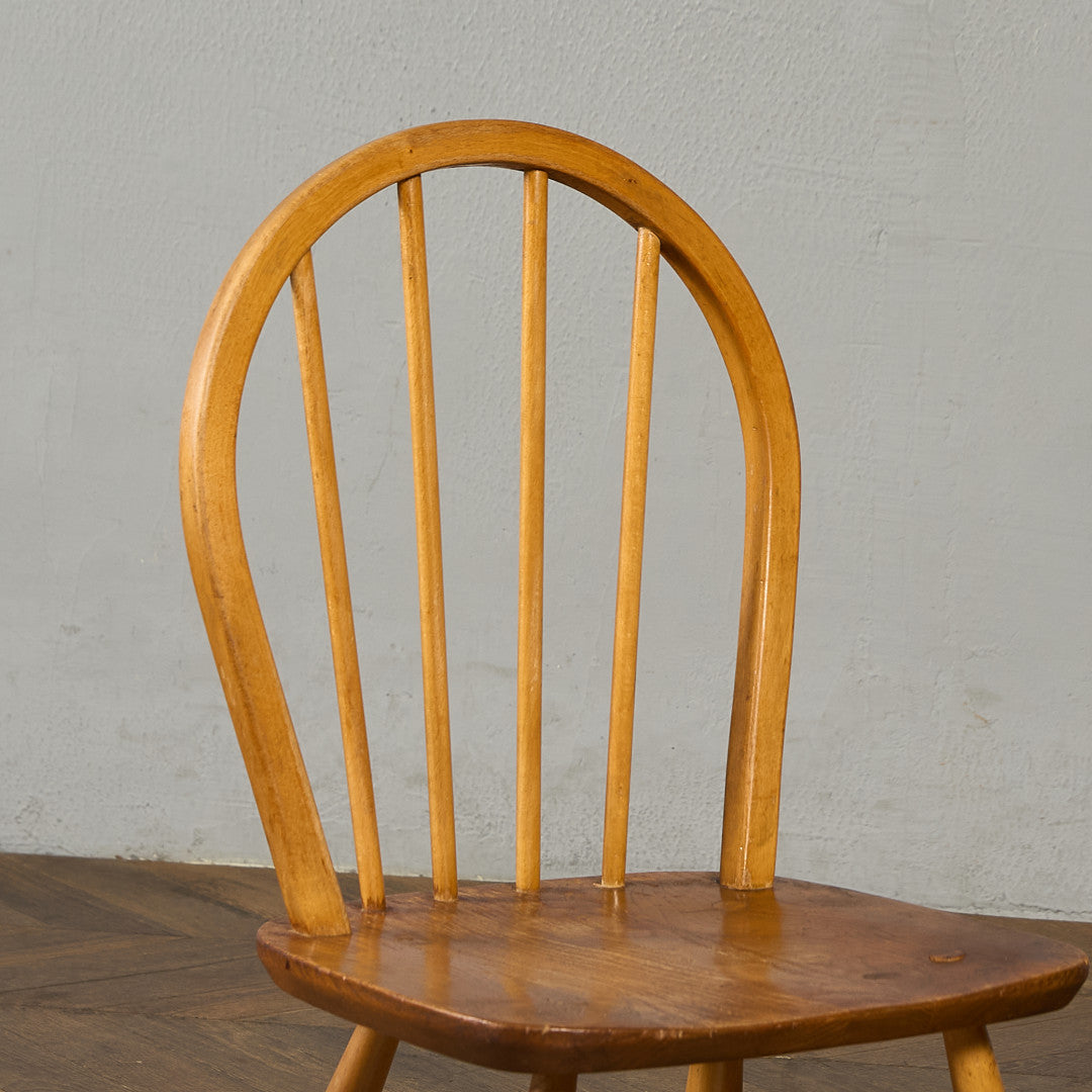 ヴィンテージ 4本 スポーク フープバックチェア ラウンドゴールドラベル