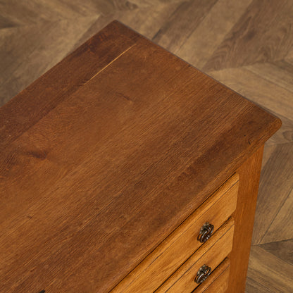 英国 クラシック オーク材 3段 チェスト