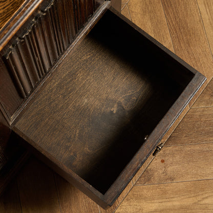 英国 クラシック オーク材 ブランケットボックス