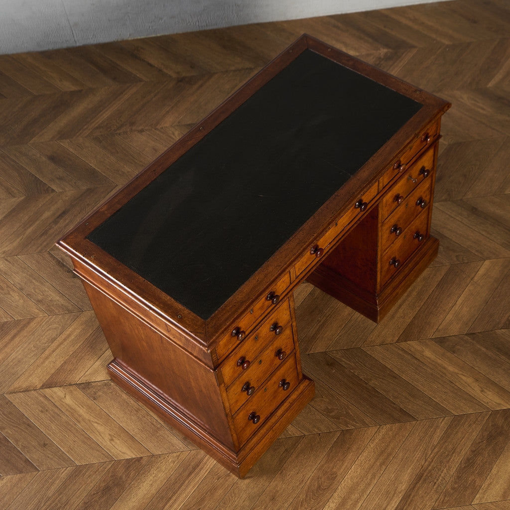 英国 アンティーク 両袖 デスク