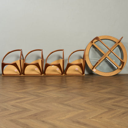 ヴィンテージ ガラストップ ネスト コーヒーテーブル