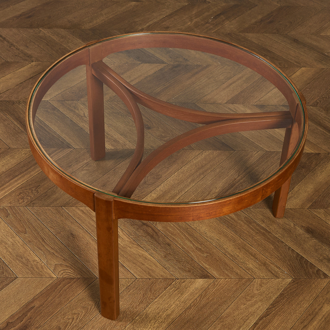 ヴィンテージ ガラストップ コーヒーテーブル