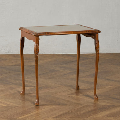 英国 クラシック ガラストップ ネストテーブル #95562