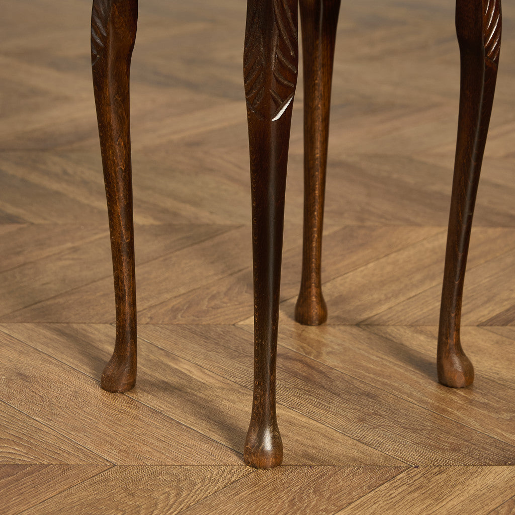 英国 クラシック ガラストップ ネストテーブル