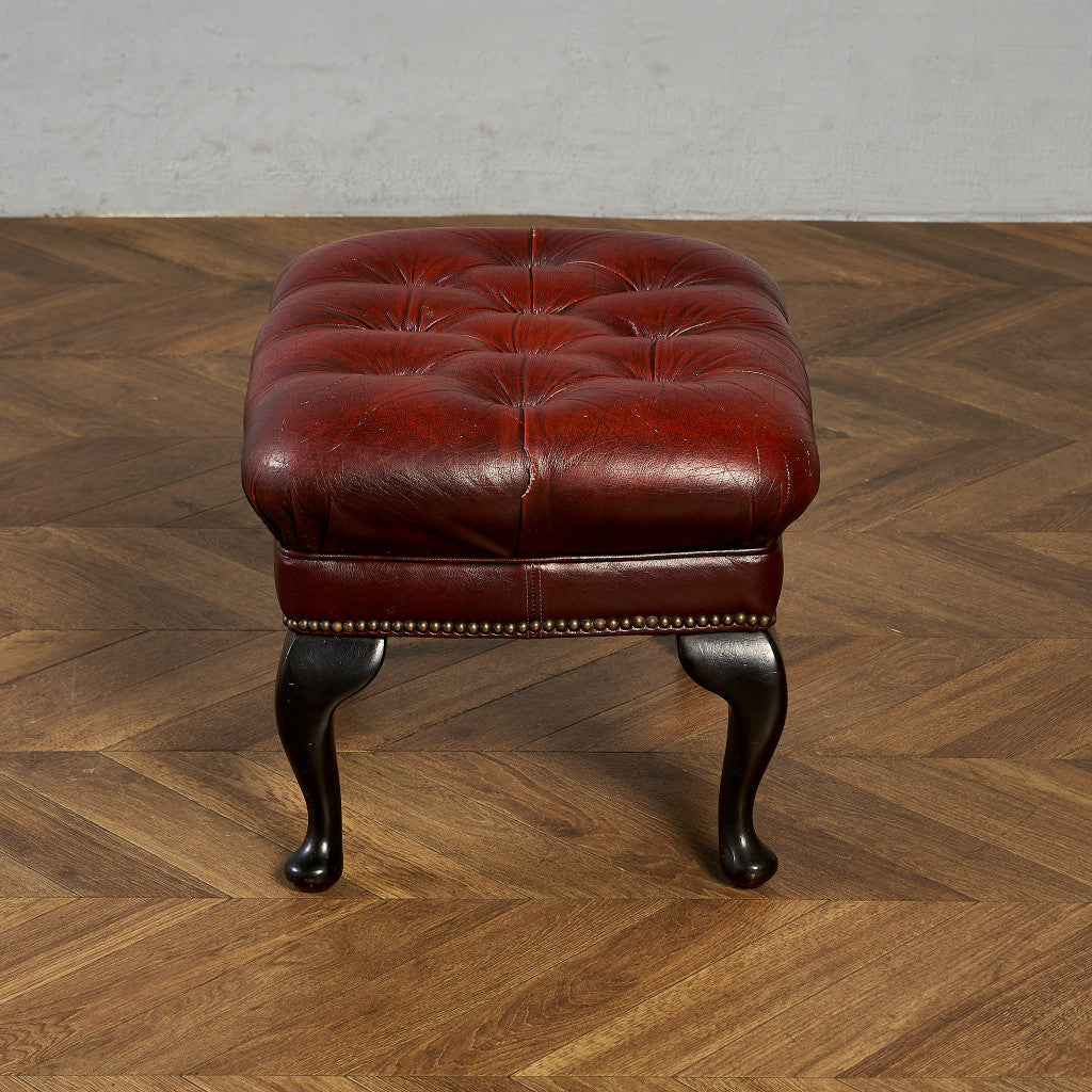 英国 クラシック チェスターフィールド スツール #83791