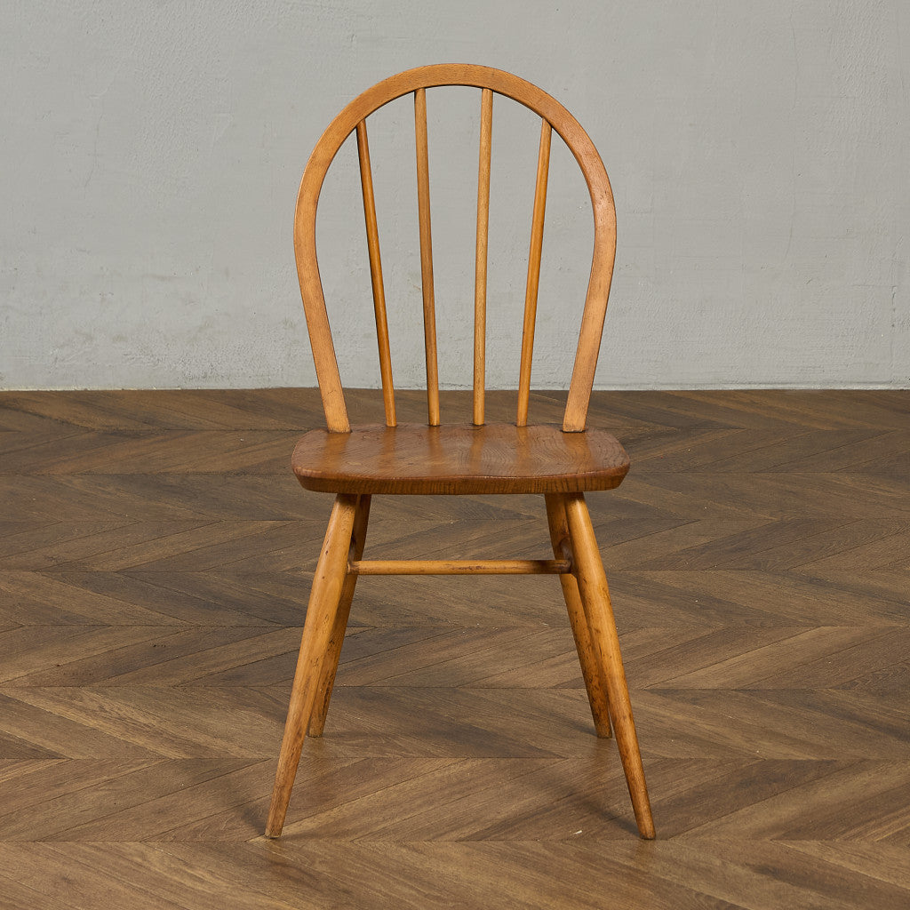アーコール ERCOL ヴィンテージ 4本 スポーク フープバックチェア ネイビーブルーラベル #89767