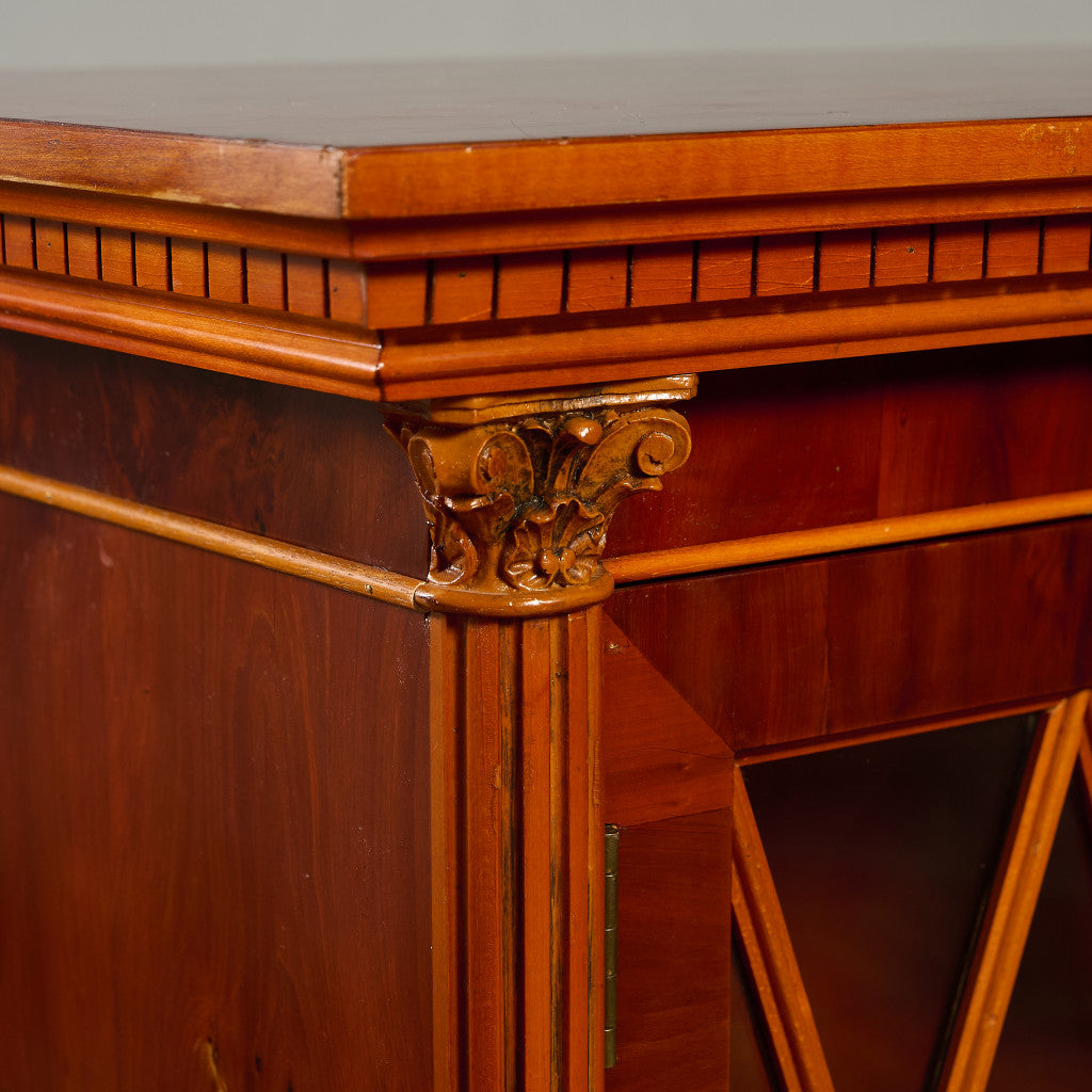 英国 クラシック エドワーディアン様式 ブックケース 食器棚