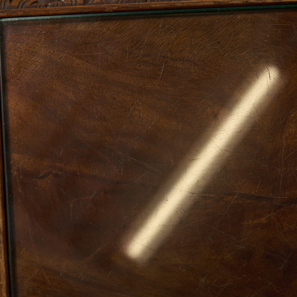 英国 クラシック ガラストップ ネストテーブル