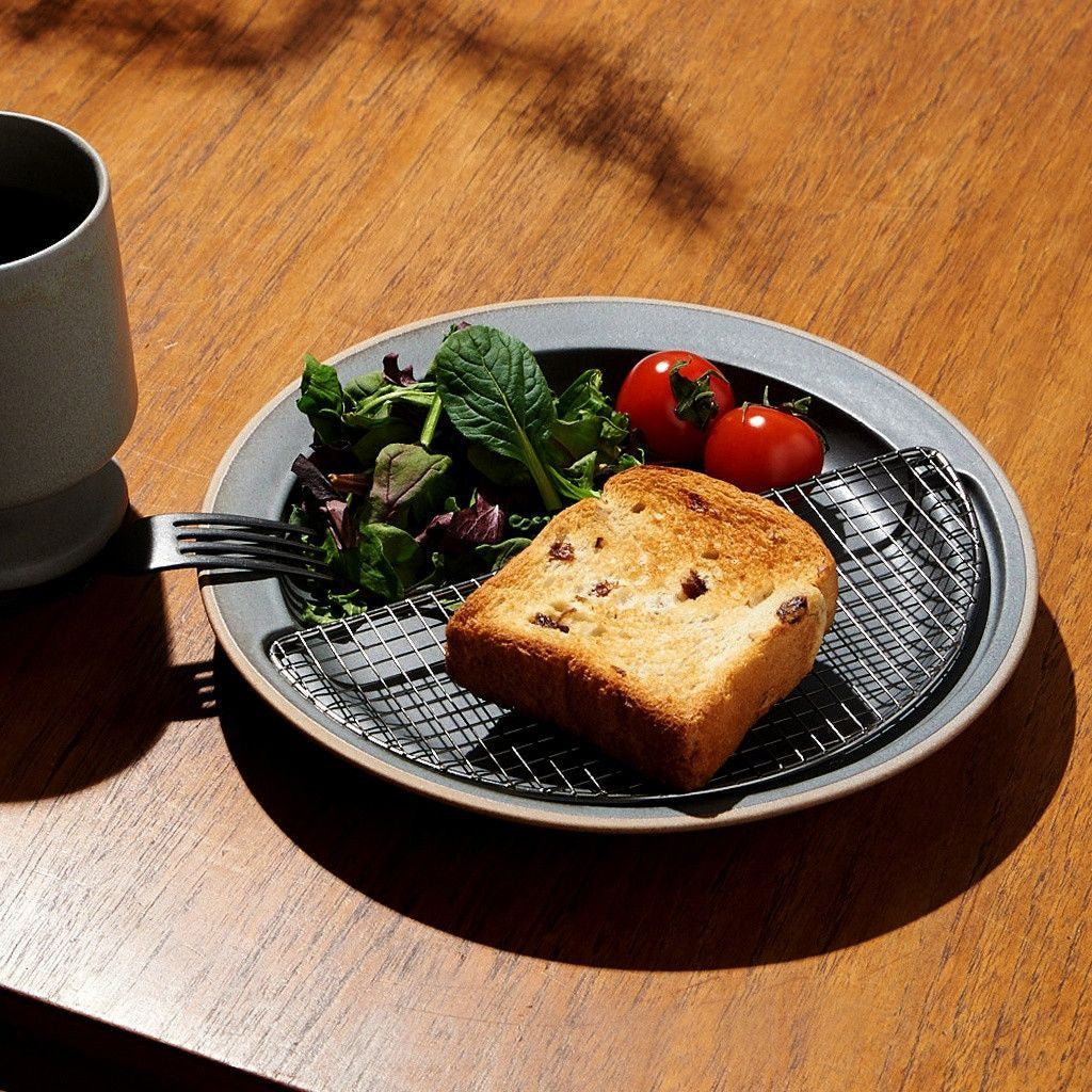 amime プレート 半月 / GRAY 黒酸化網