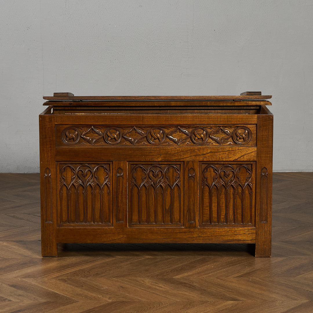 英国 クラシック オーク ブランケットボックス