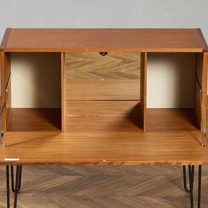 ヴィンテージ キャビネット カスタム アイアン ヘアピンレッグ