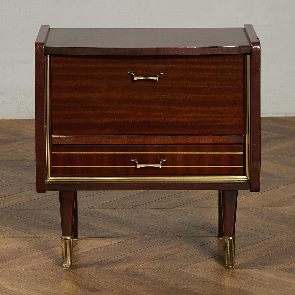 英国 ヴィンテージ ベッドサイド キャビネット