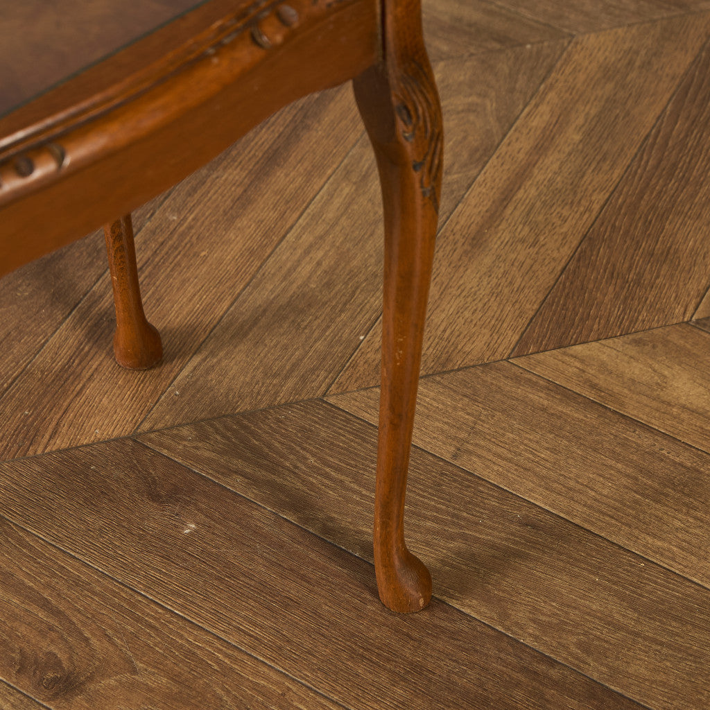 英国 クラシック ガラストップ ネストテーブル #95562