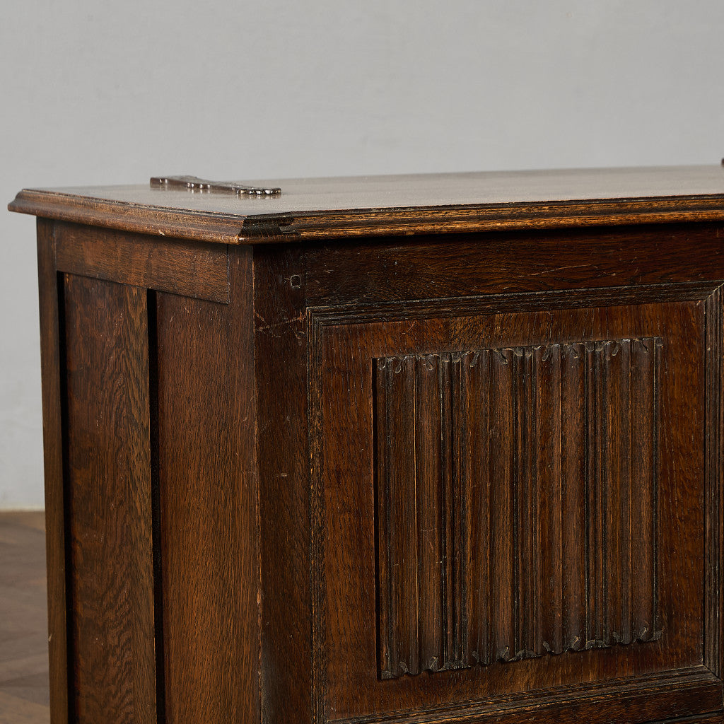 英国 クラシック オーク材 ブランケットボックス