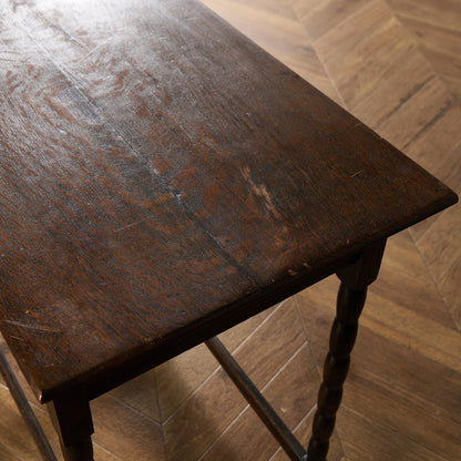 英国 クラシック オーク材 サイドテーブル