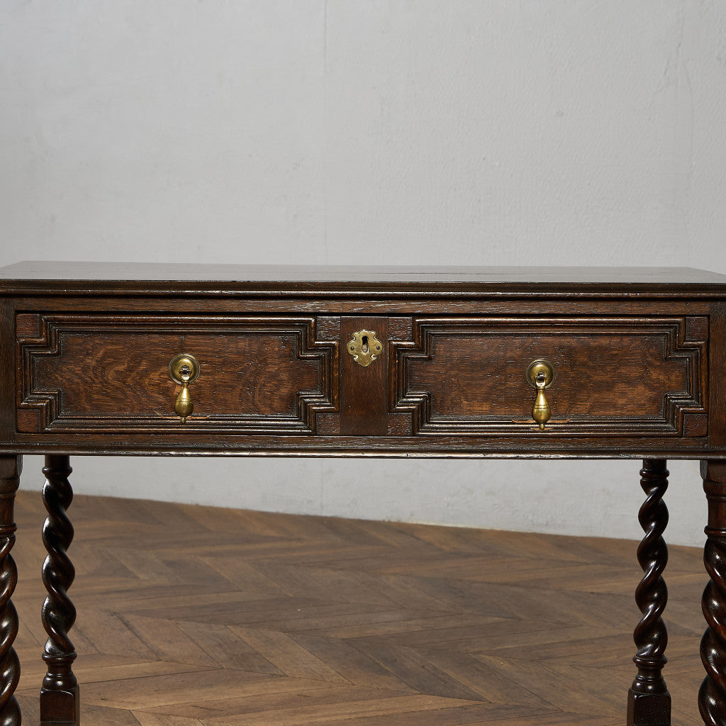 英国 クラシック オーク材 コンソールテーブル