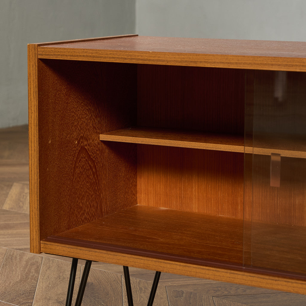 英国 ヴィンテージ ブックシェルフ カスタム アイアンヘアピンレッグ