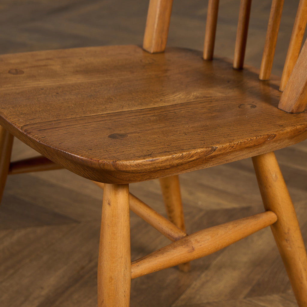 ヴィンテージ 4本 スポーク フープバックチェア ネイビーブルーラベル