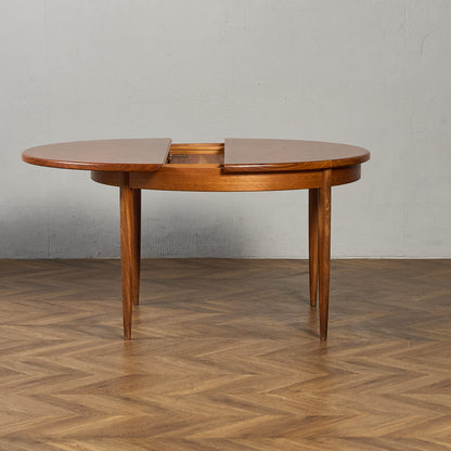 エクステンション ラウンド ダイニングテーブル 天板再塗装済み