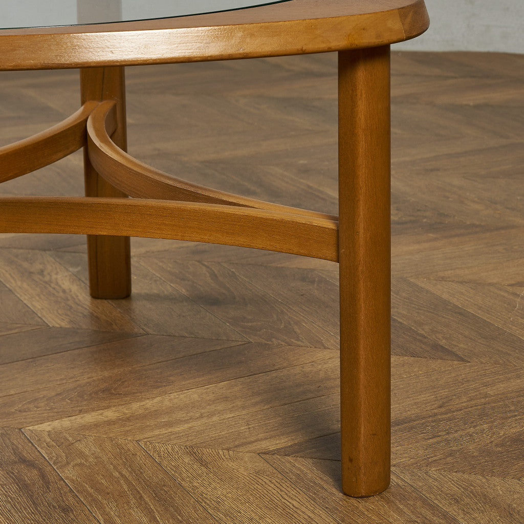 ヴィンテージ トライアングル ガラストップ テーブル