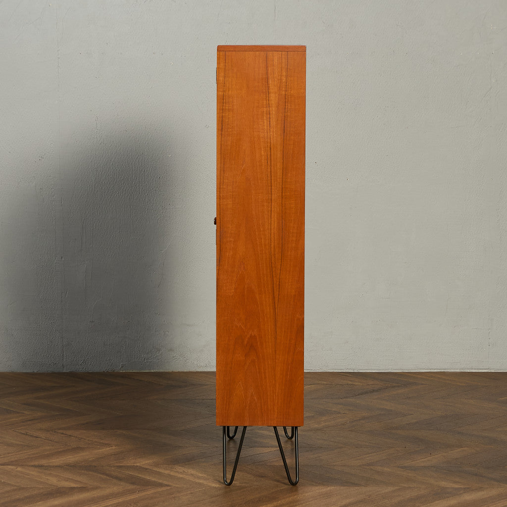 Fresco ガラス ブックケース カスタム アイアン ヘアピンレッグ