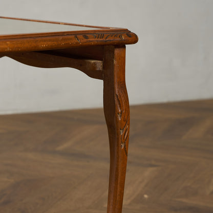 英国 クラシック ガラストップ ネストテーブル #95562