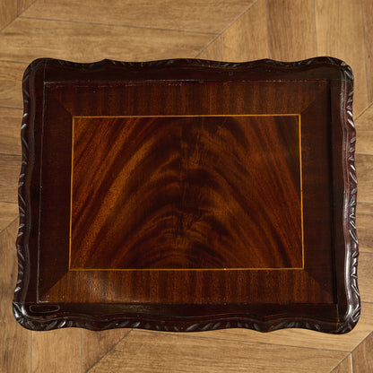 英国 クラシック ガラストップ ネストテーブル