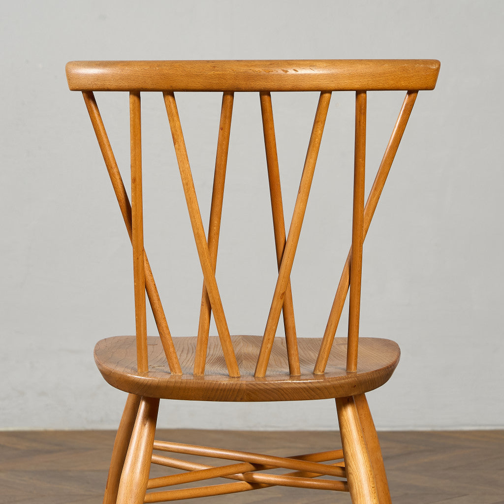 アーコール　チェア　ブラウン① 北欧スタイルのヴィンテージチェア、アーコール クエーカーチェア（6本