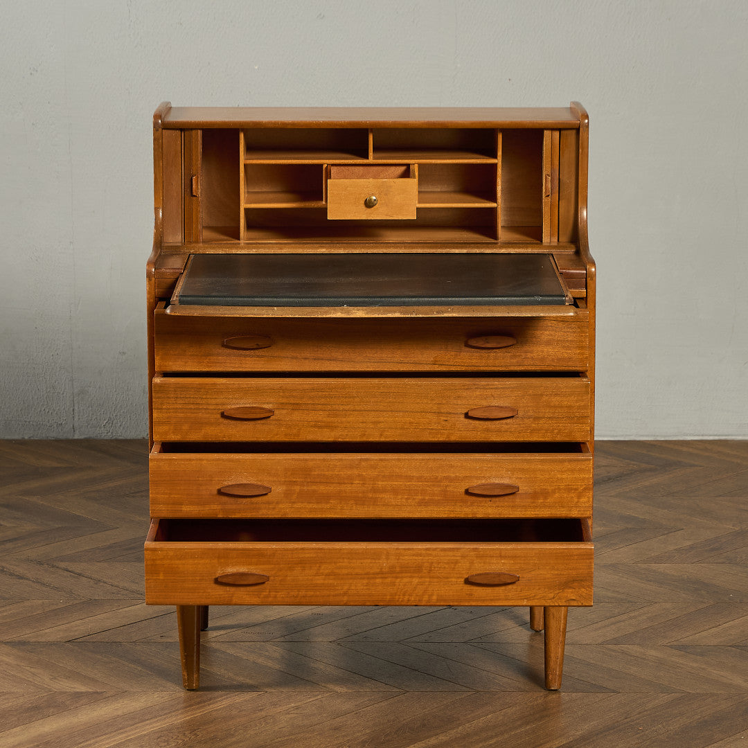 英国 ヴィンテージ 蛇腹扉 ライティングビューロー