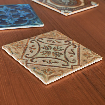 TILE POT STAND / BEIGE